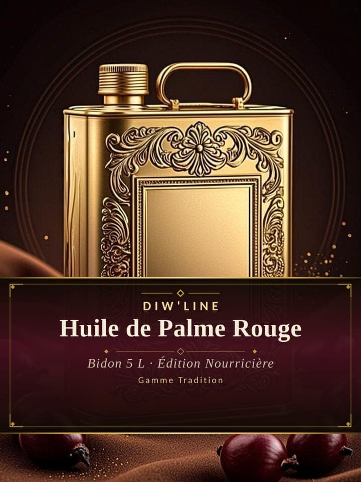 Huile de Palme Rouge — Bidon 5 L, Édition Nourricière (référence DL-018)