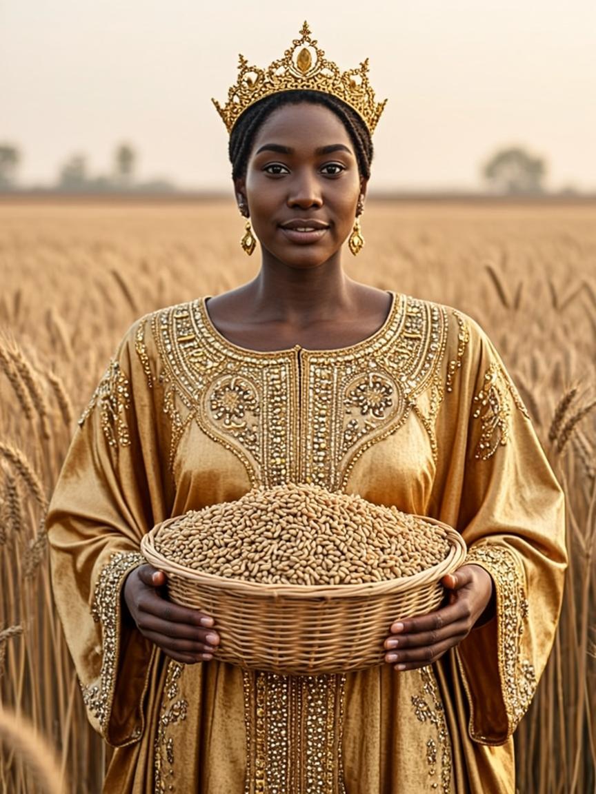 Portrait d'Agricultultrice Royale — Reine Nourricière